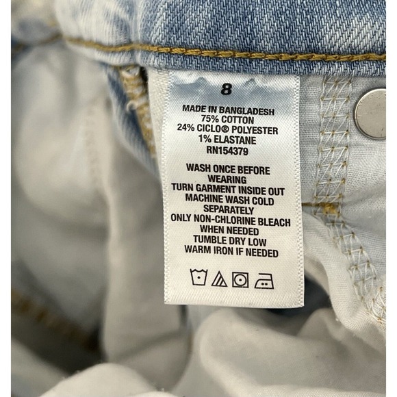 Aeropostale High Rise Flare Jeans Womens Size‎ 8 Acid Wash Distressed Denim - Picture 4 of 15